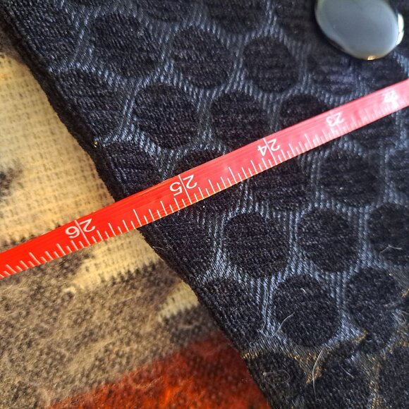 Chico's jacquard dotted black blazer jacket accent buttons - Picture 7 of 8